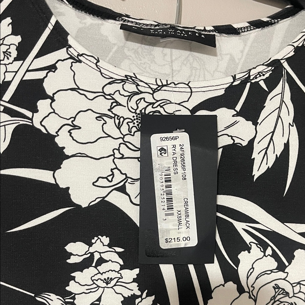 Bryan walker Floral Long Sleeve top and pants in Black and White SET - Picture 4 of 4